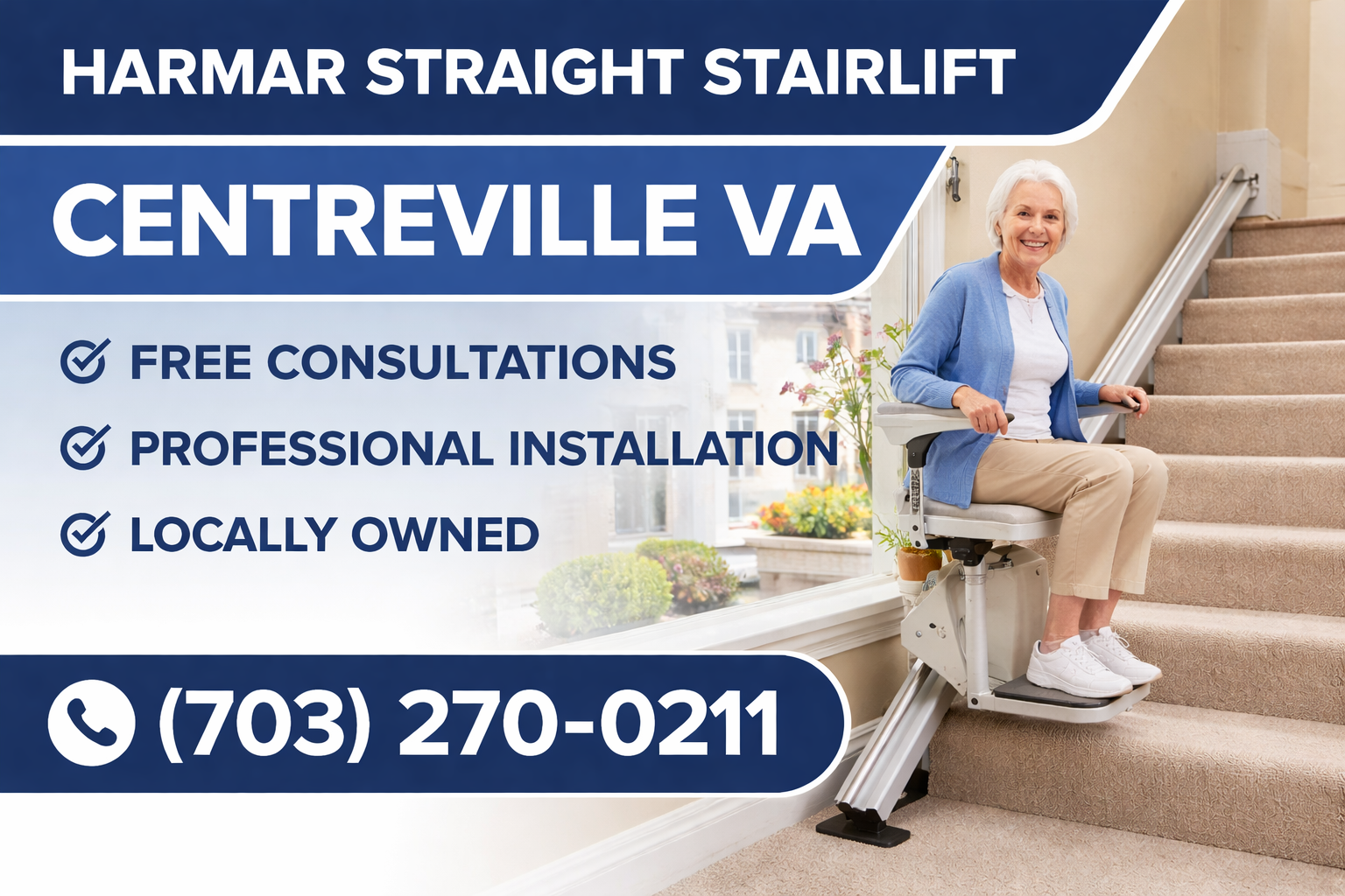 Harmar Straight Stairlift in Centreville: Regain Your Stair Freedom Safely