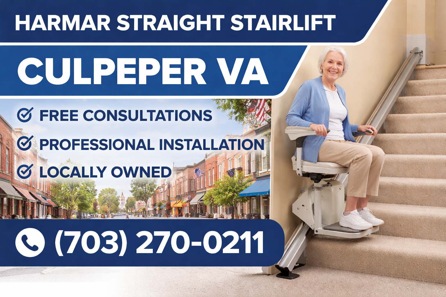 Culpeper Harmar straight stairlift