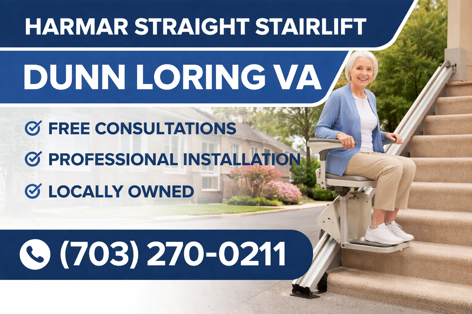 Dunn Loring Harmar straight stairlift