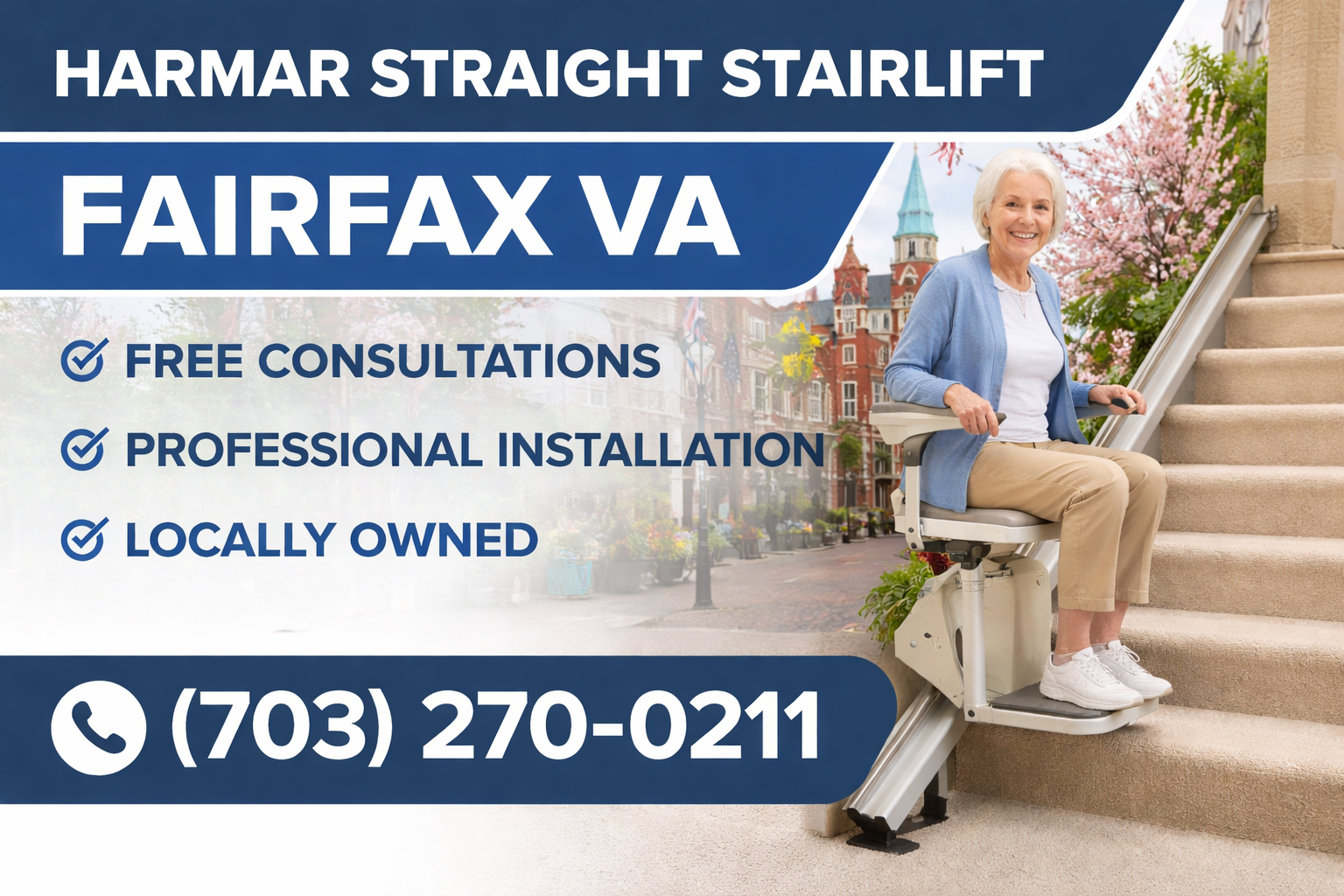 Harmar Straight Stairlifts in Fairfax: Regain Your Home's Stairs Safely