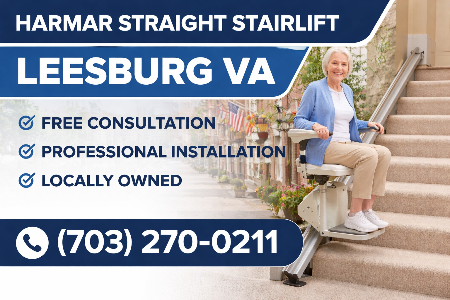 Harmar Straight Stairlifts in Leesburg: Glide Up and Down Stairs Safely From Home