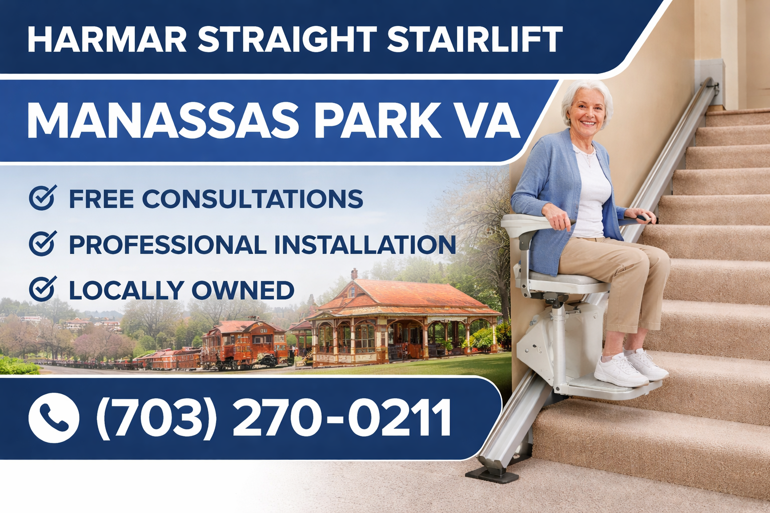 Manassas Park Harmar straight stairlift