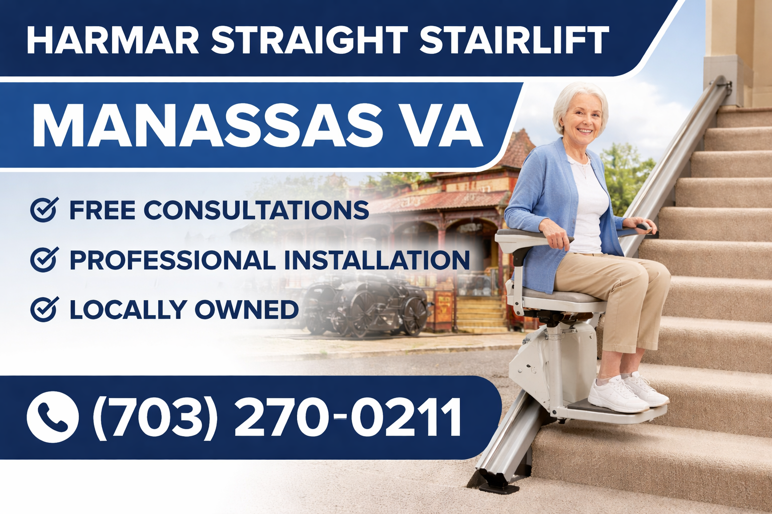 Manassas Harmar straight stairlift
