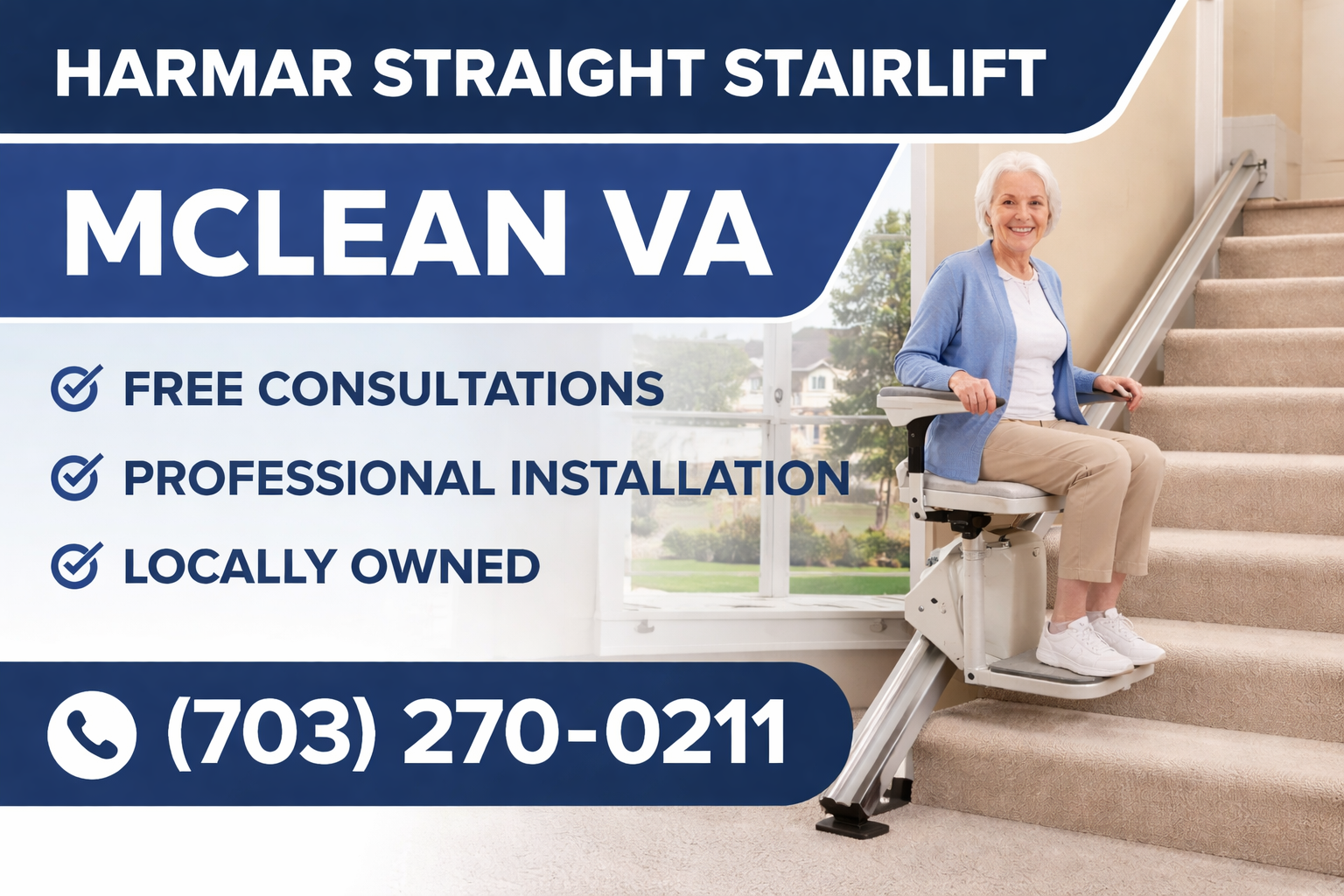 McLean Harmar straight stairlift