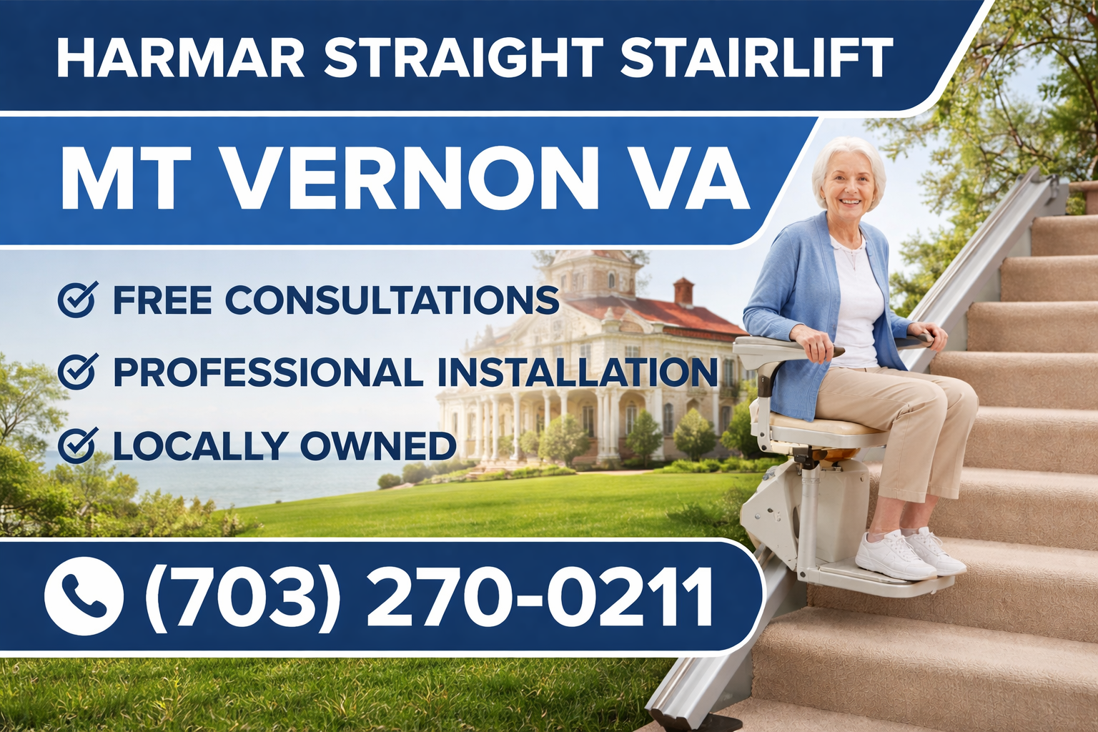 Mt Vernon Harmar straight stairlift