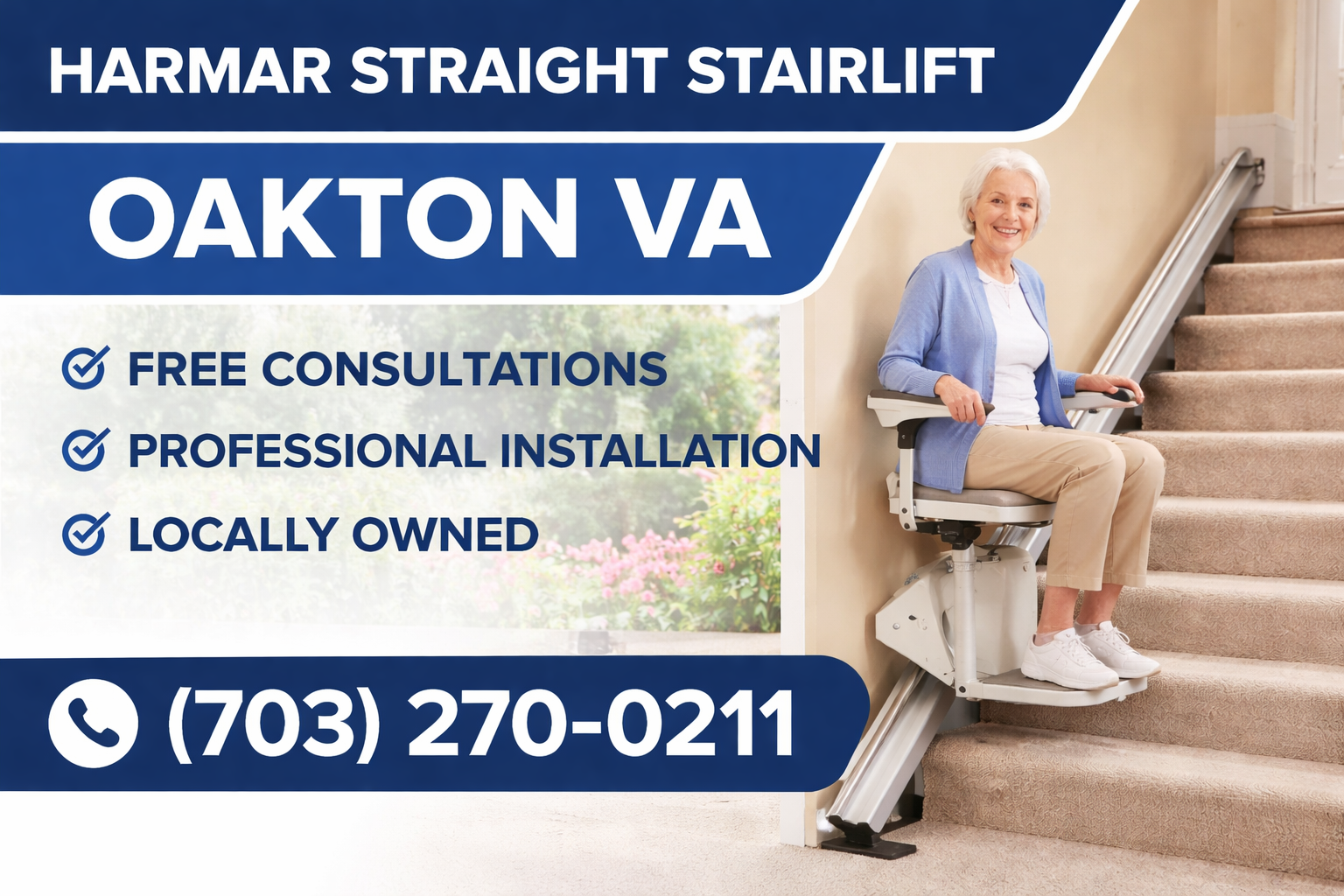 Get Your Harmar Straight Stairlift in Oakton – Stay Independent at Home