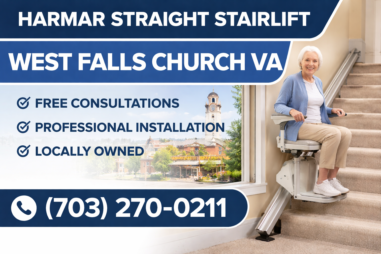 West Falls Church Harmar straight stairlift