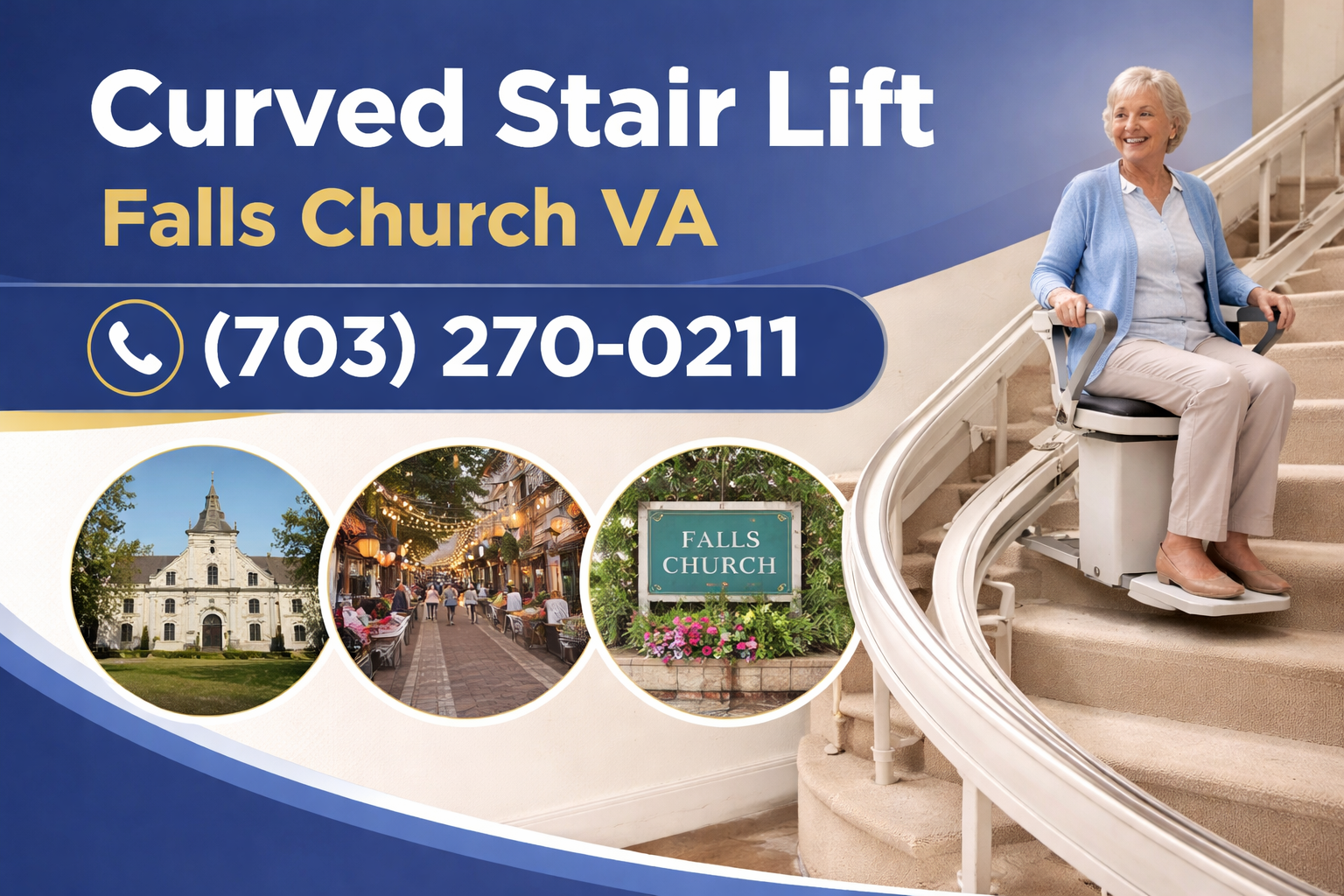 Falls Church Curved Stair Lift