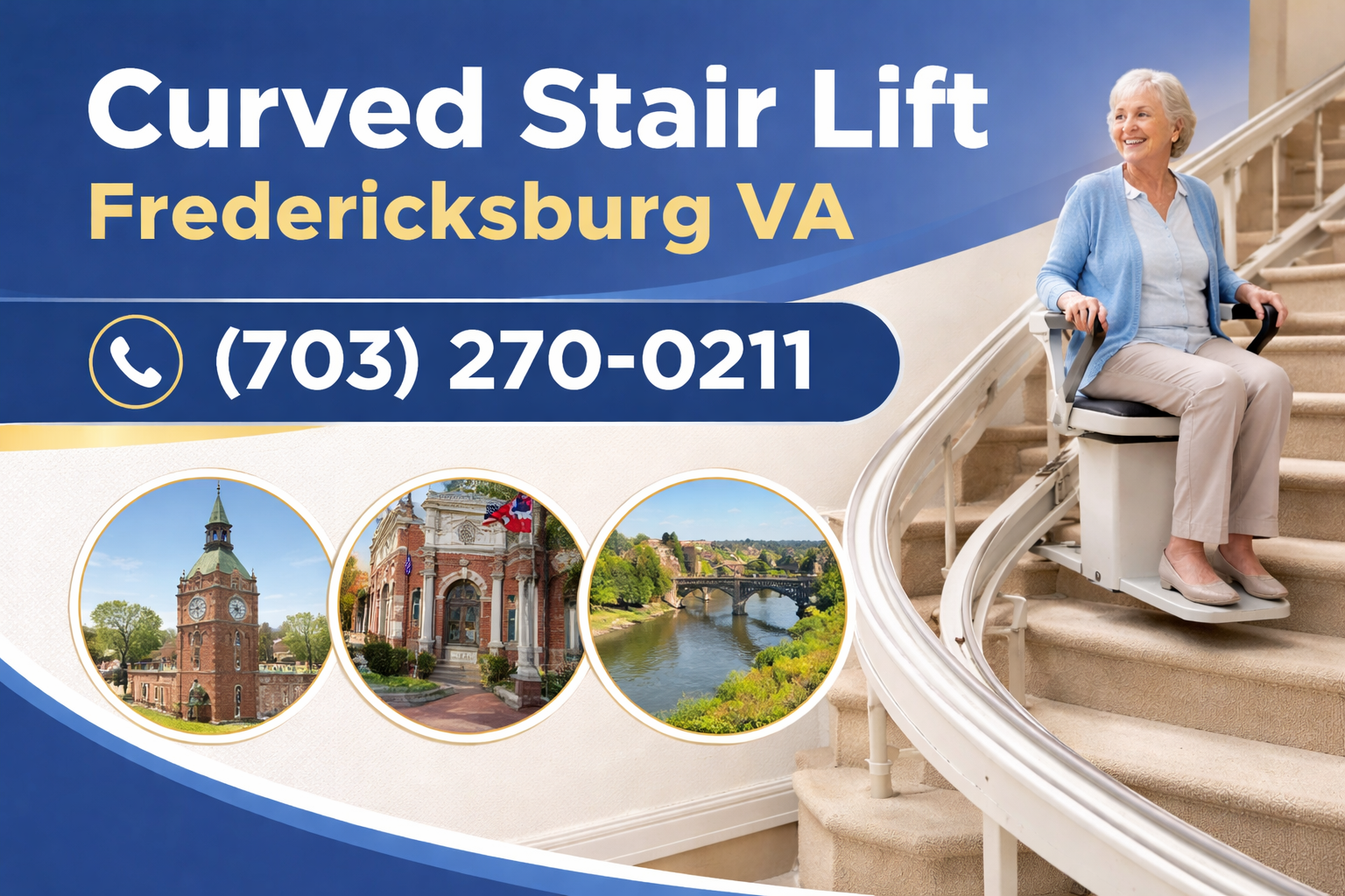 Fredericksburg Curved Stair Lift