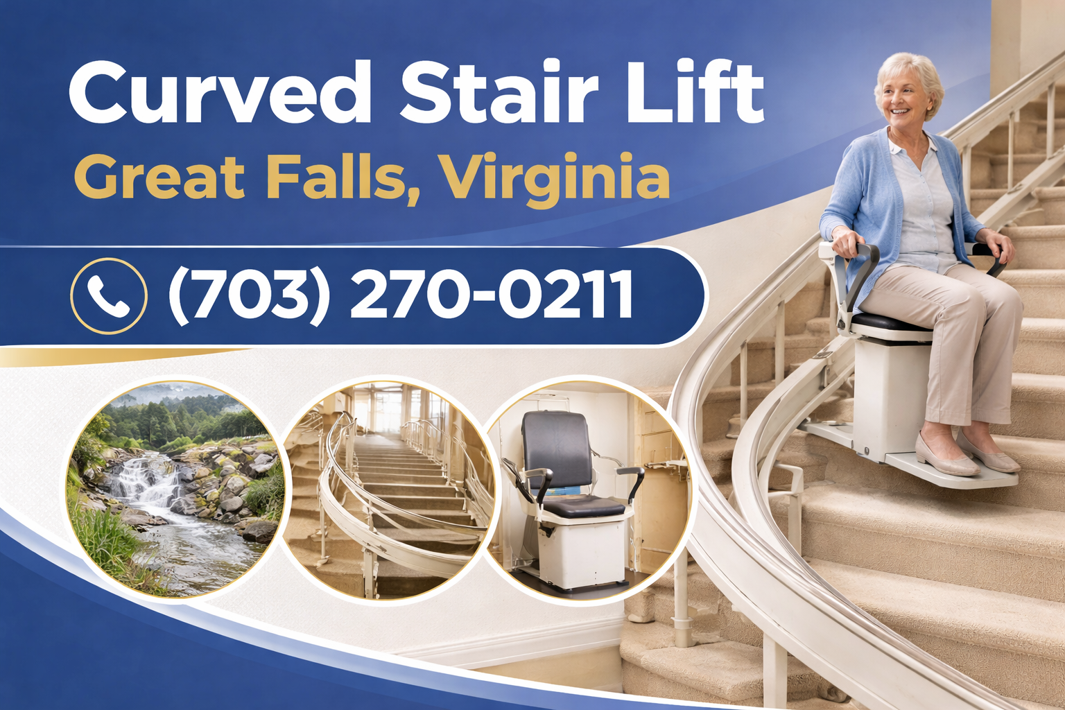 Great Falls Curved Stair Lift