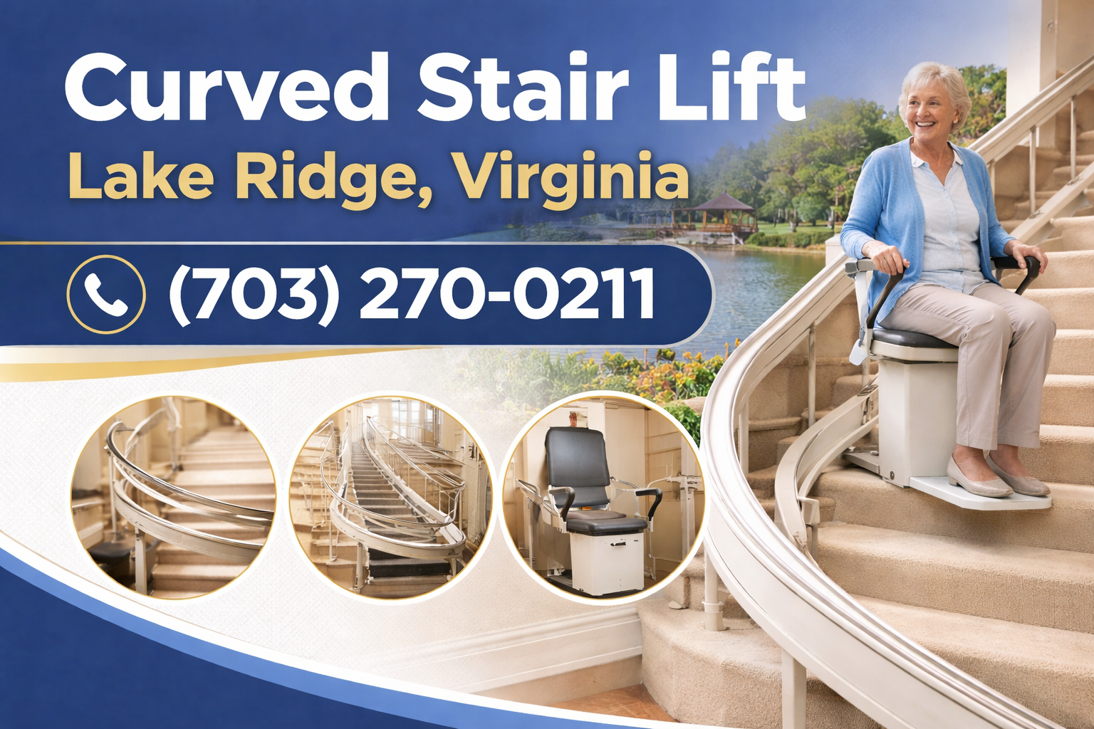 Lake Ridge Curved Stair Lift