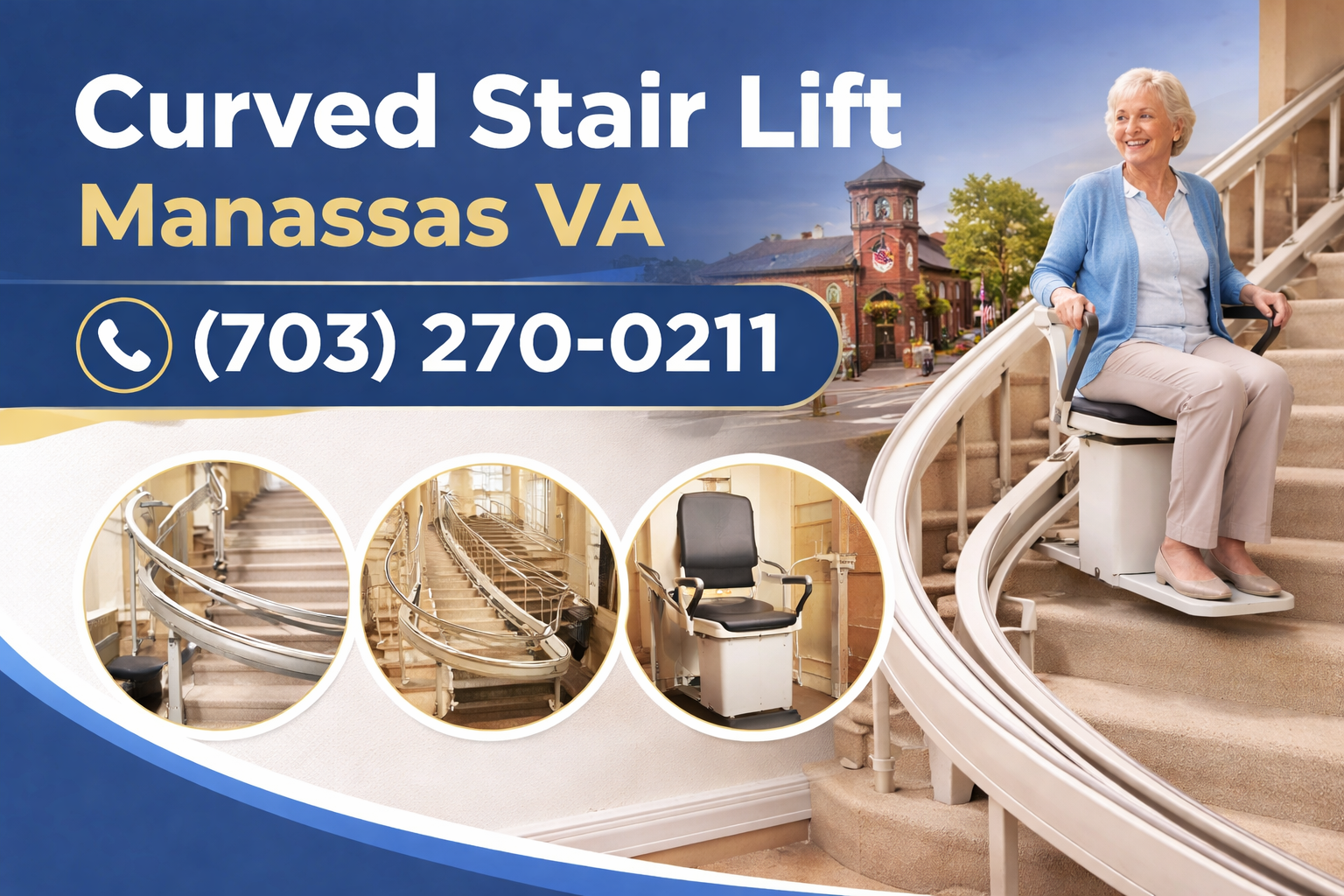 Manassas Curved Stair Lift
