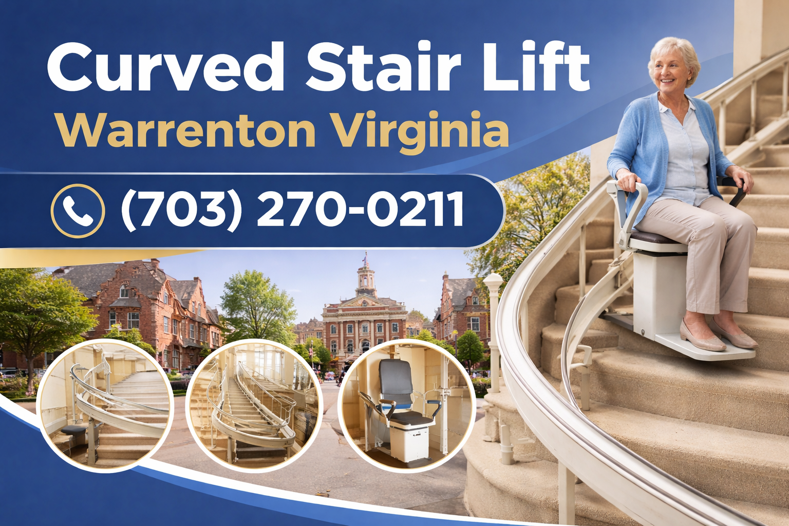 Warrenton Curved Stair Lift