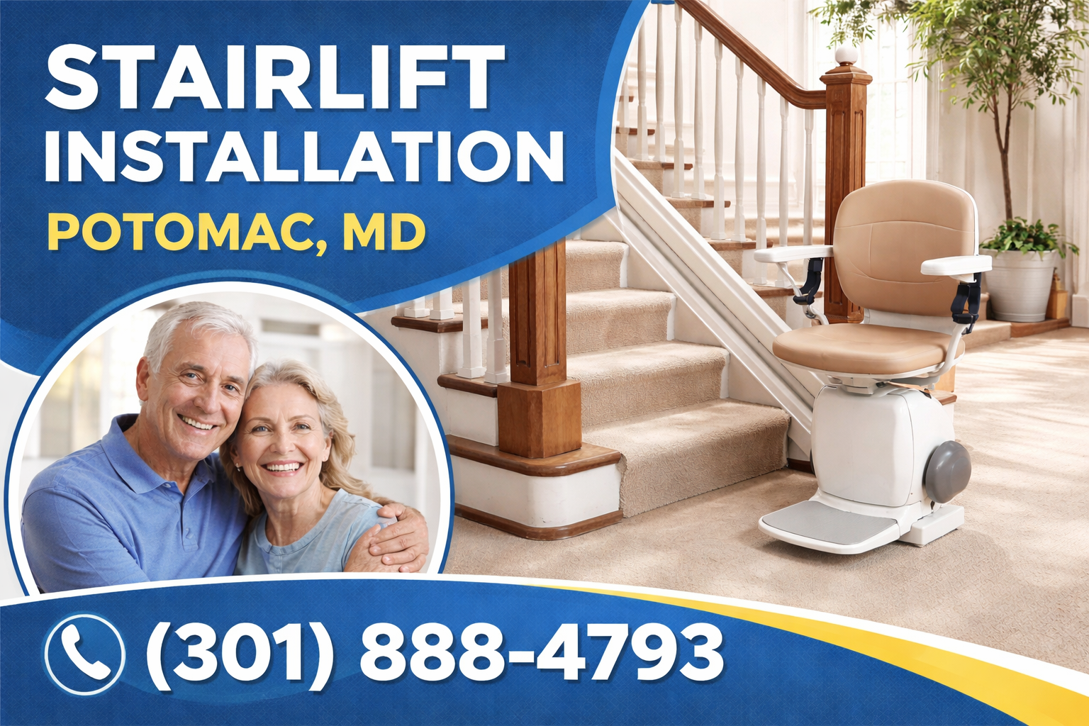 Potomac Stairlift Installation